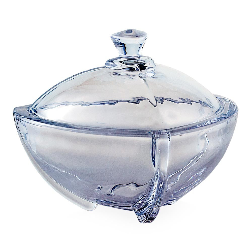 Porta bonbon in cristallo blu Cielo EMO 17x17x15