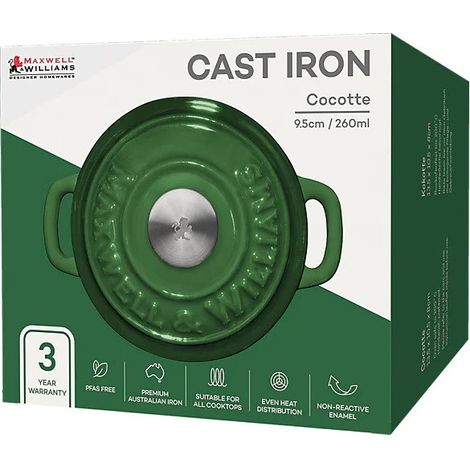 Maxwell & Williams Cast Iron cocotte Casseruola ghisa Verde 9.5 cm