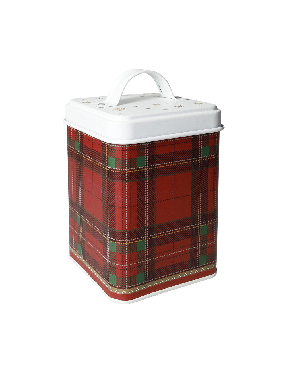 Barattolo Christmas tartan metal