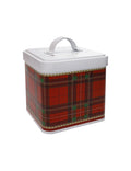 Brandani Barattolo quadro Christmas tartan metal