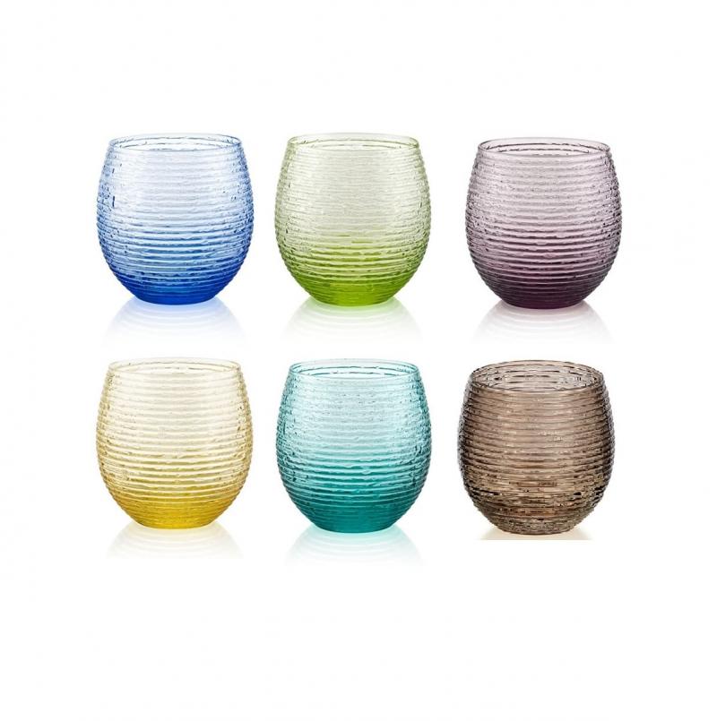 Set 6 bicchieri da acqua Multicolor IVV cl.25