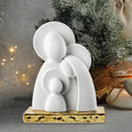 Bongelli Decorazione natalizia da tavola scultura con sacra famiglia piccola (Oro)