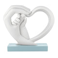 Bongelli preziosi piccola Scultura in marmorino moderno Mani e cuore h 12