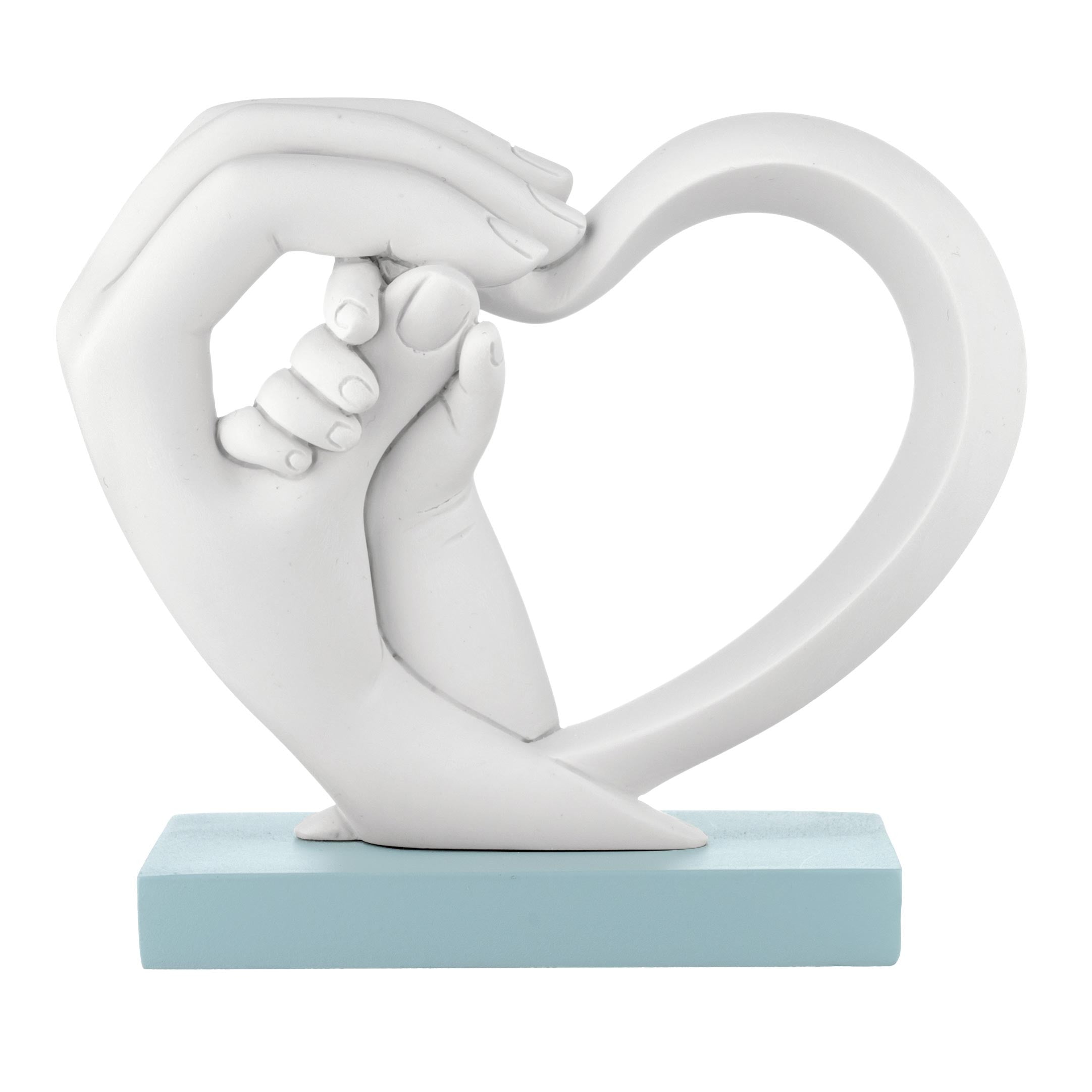 Bongelli preziosi piccola Scultura in marmorino moderno Mani e cuore h 12