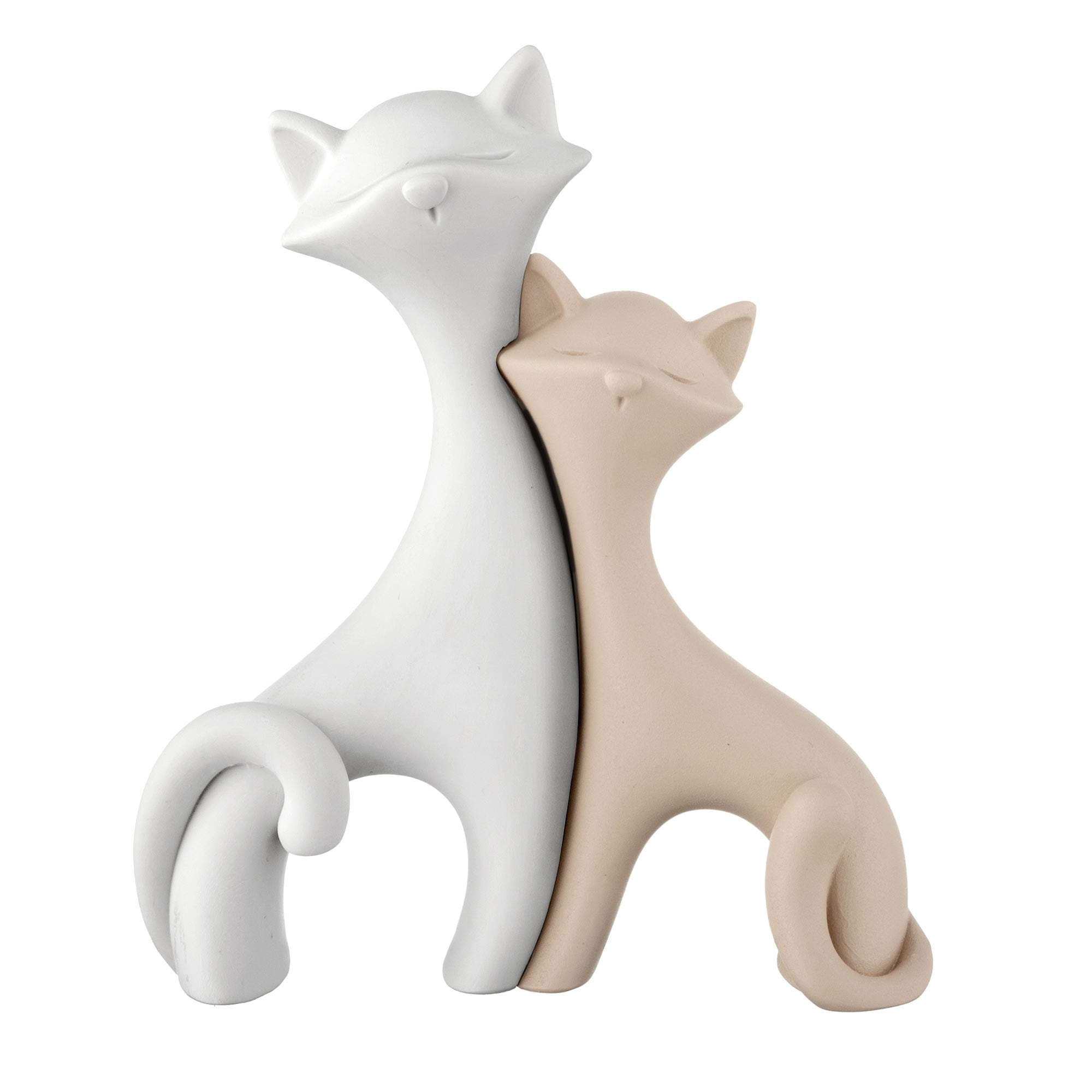 Bongelli preziosi Scultura piccola in marmorino Gatti h 12