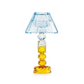 Candeliere GR con paralume celeste 14,5x14,5x26 cm Luxor