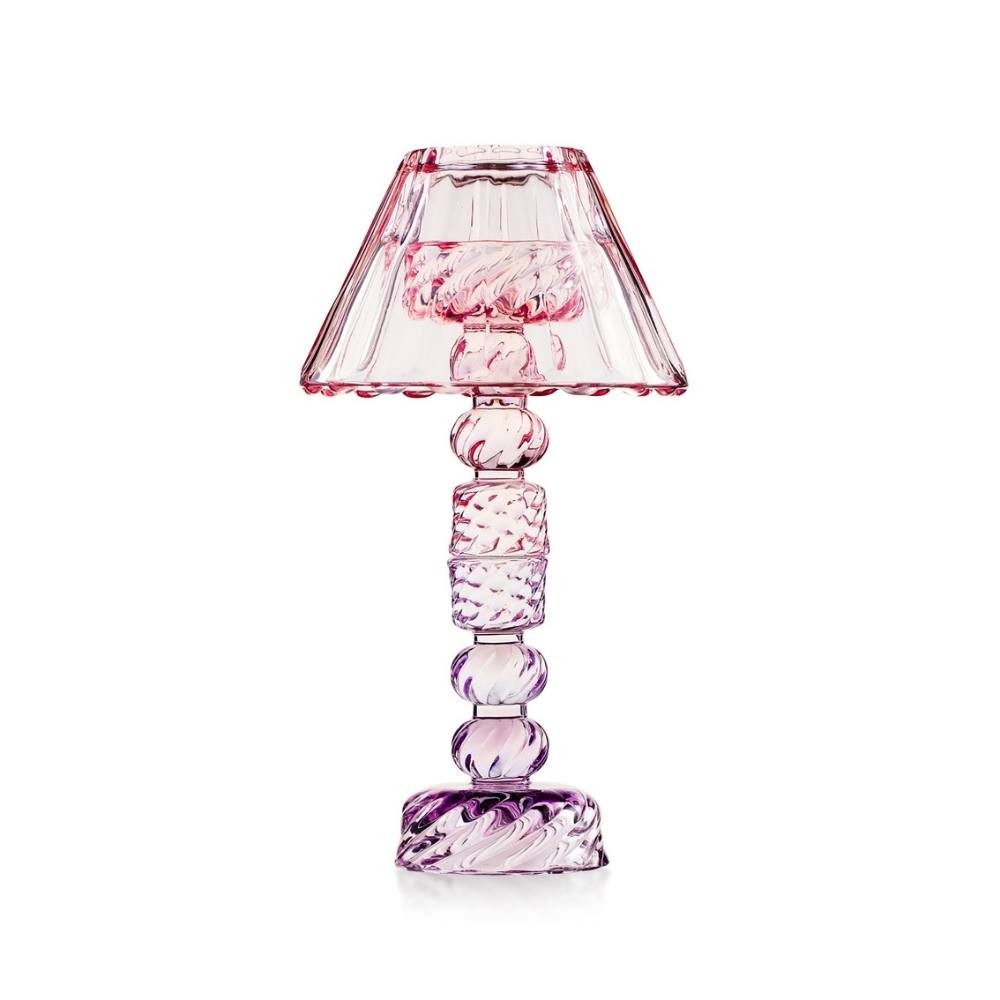 Candeliere GR con paralume cipria 14,5x14,5x26 cm Luxor