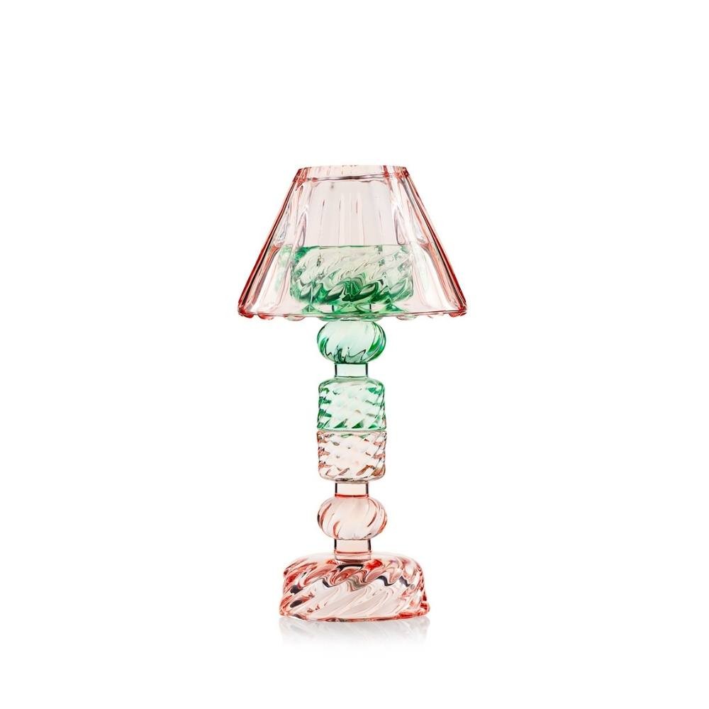 Candeliere PC con paralume rosso 12,5x12,5x23,8 cm Luxor