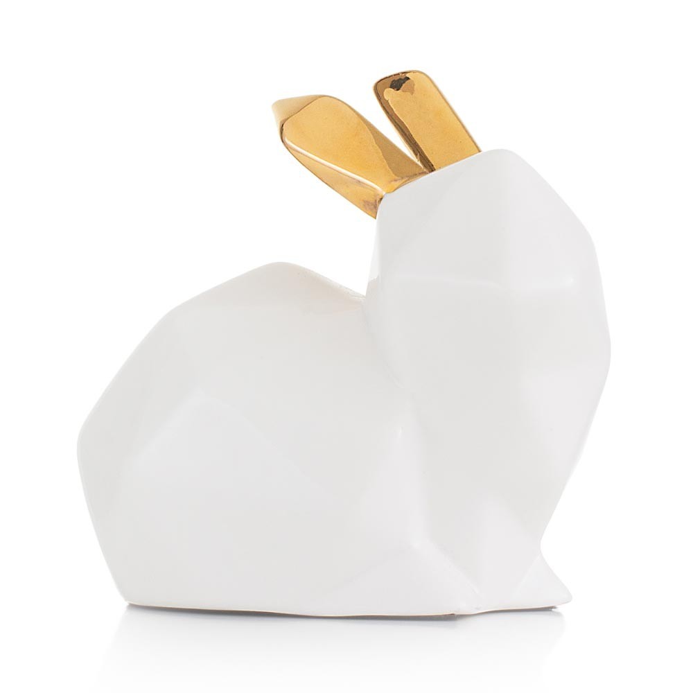 Coniglio in ceramica bianco EMO 9,7x9,5x6,2