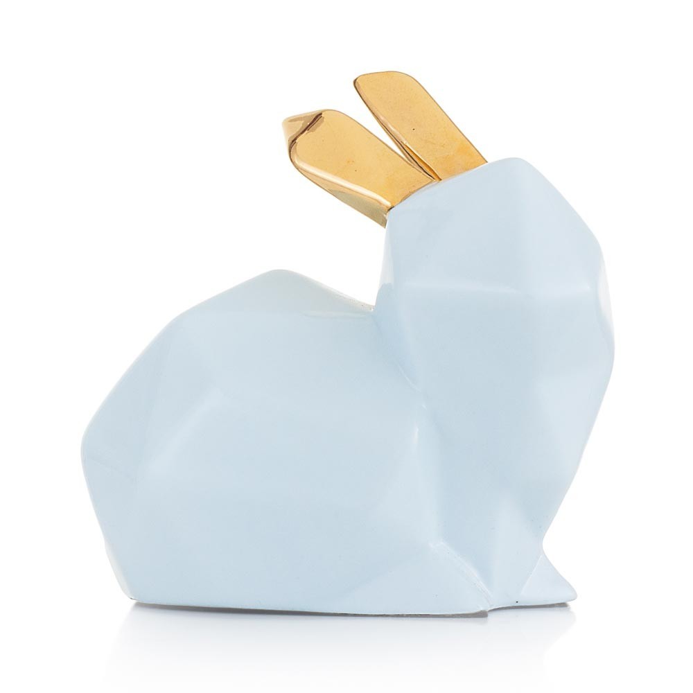 Coniglio in ceramica celeste EMO 9,7x9,5x6,2