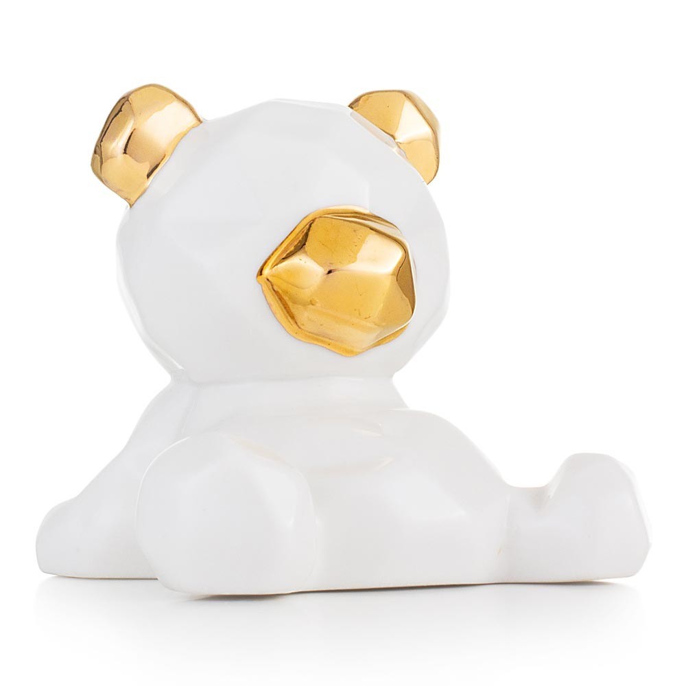 Orsetto in ceramica bianco EMO 9x8,5x8