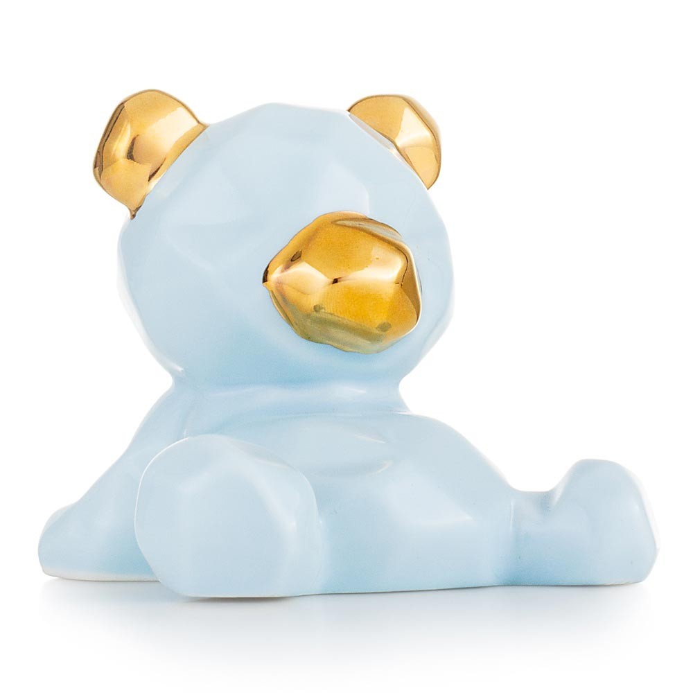 Orsetto in ceramica celeste EMO 9x8,5x8