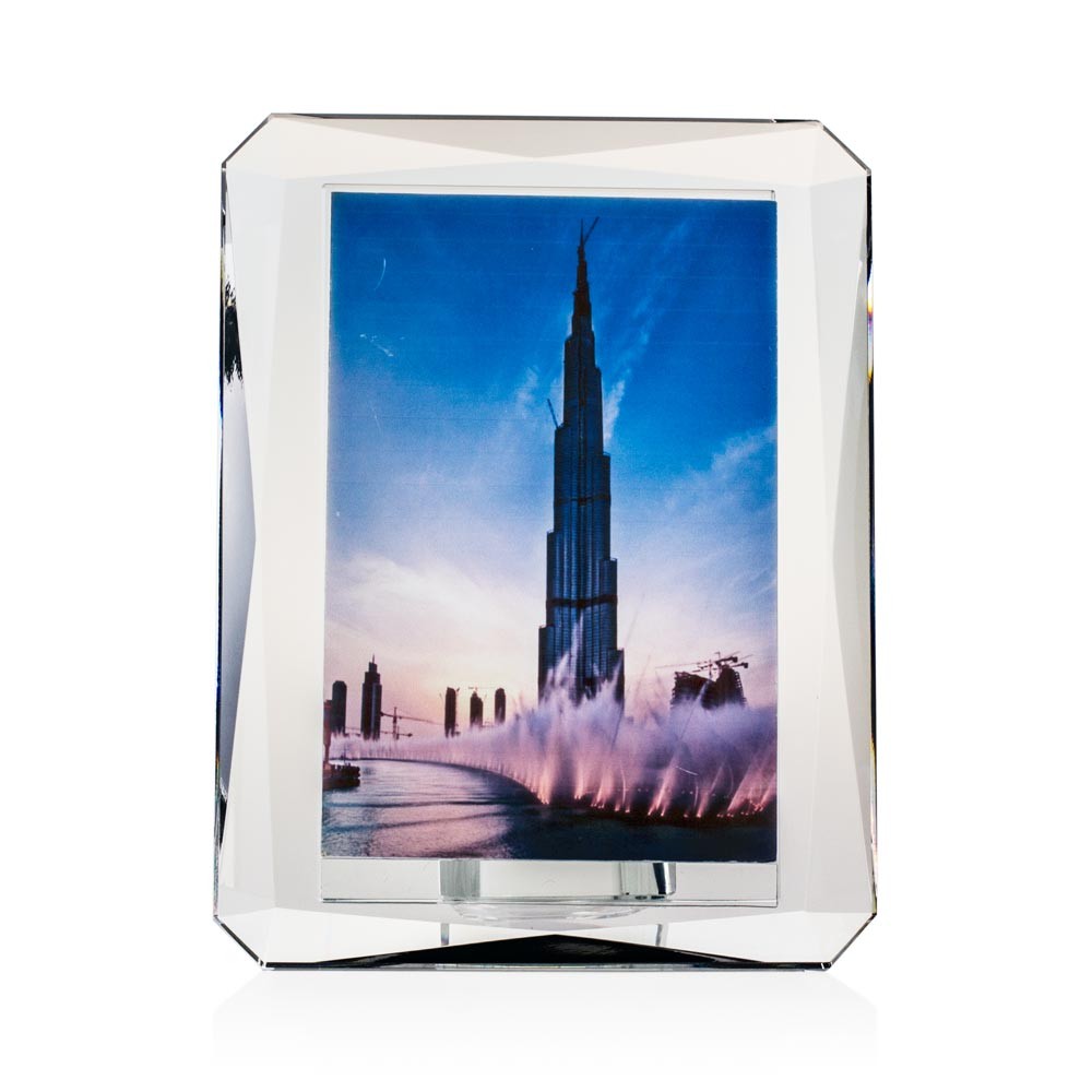 Cornice portafoto in cristallo rettangolare EMO 18x7,3xH23