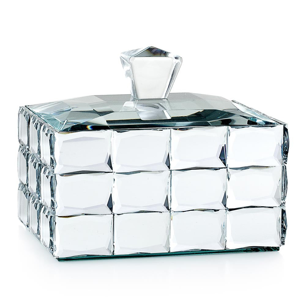 Scatola portaoggetti Ghiaccio rettangolare a specchio EMO 15x11.5x12