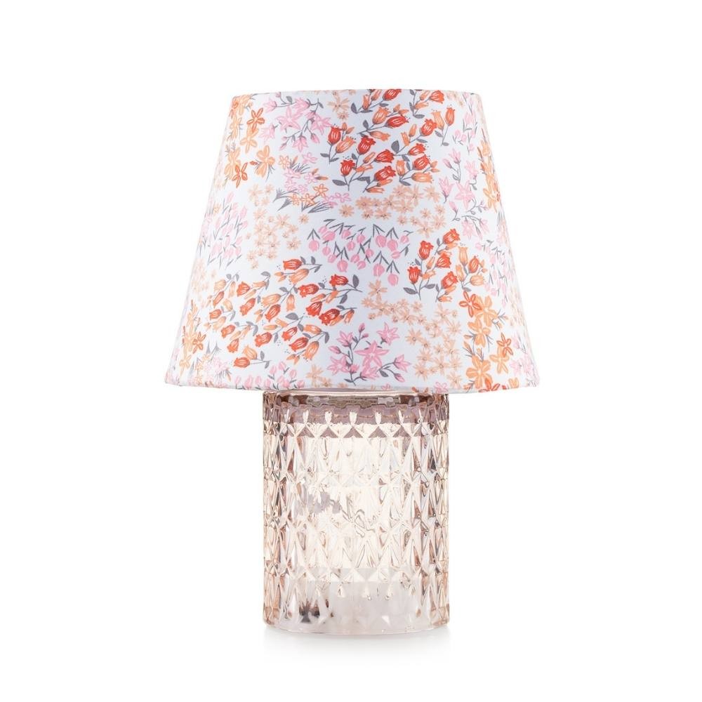 Lampada con base cilindro cipria 18x28 cm Rayon