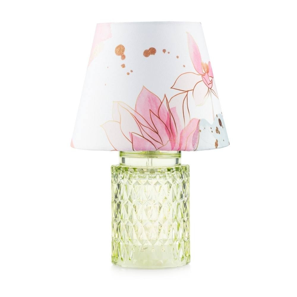 Lampada con base cilindro verde 18x28 cm Rayon