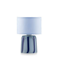 Lampada con paralume blu e base a strisce bianco e blu13x20 cm Rayon Emo
