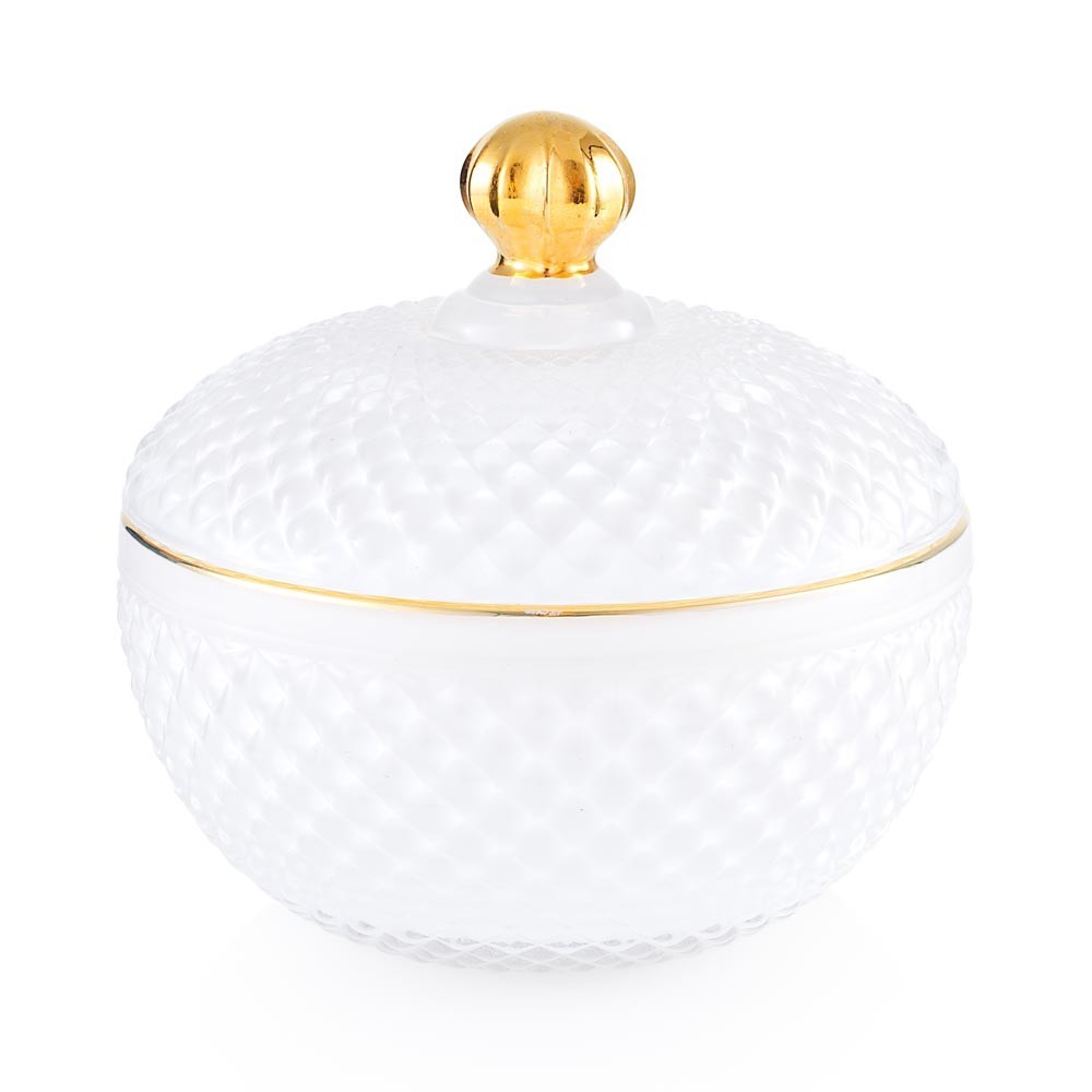 Medina candela decorativa bianca EMO 12x12x11