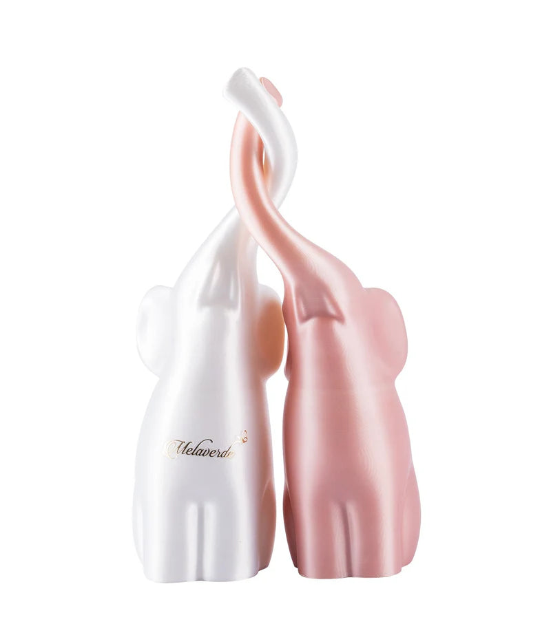 Melaverde Elefanti intrecciati Cipria