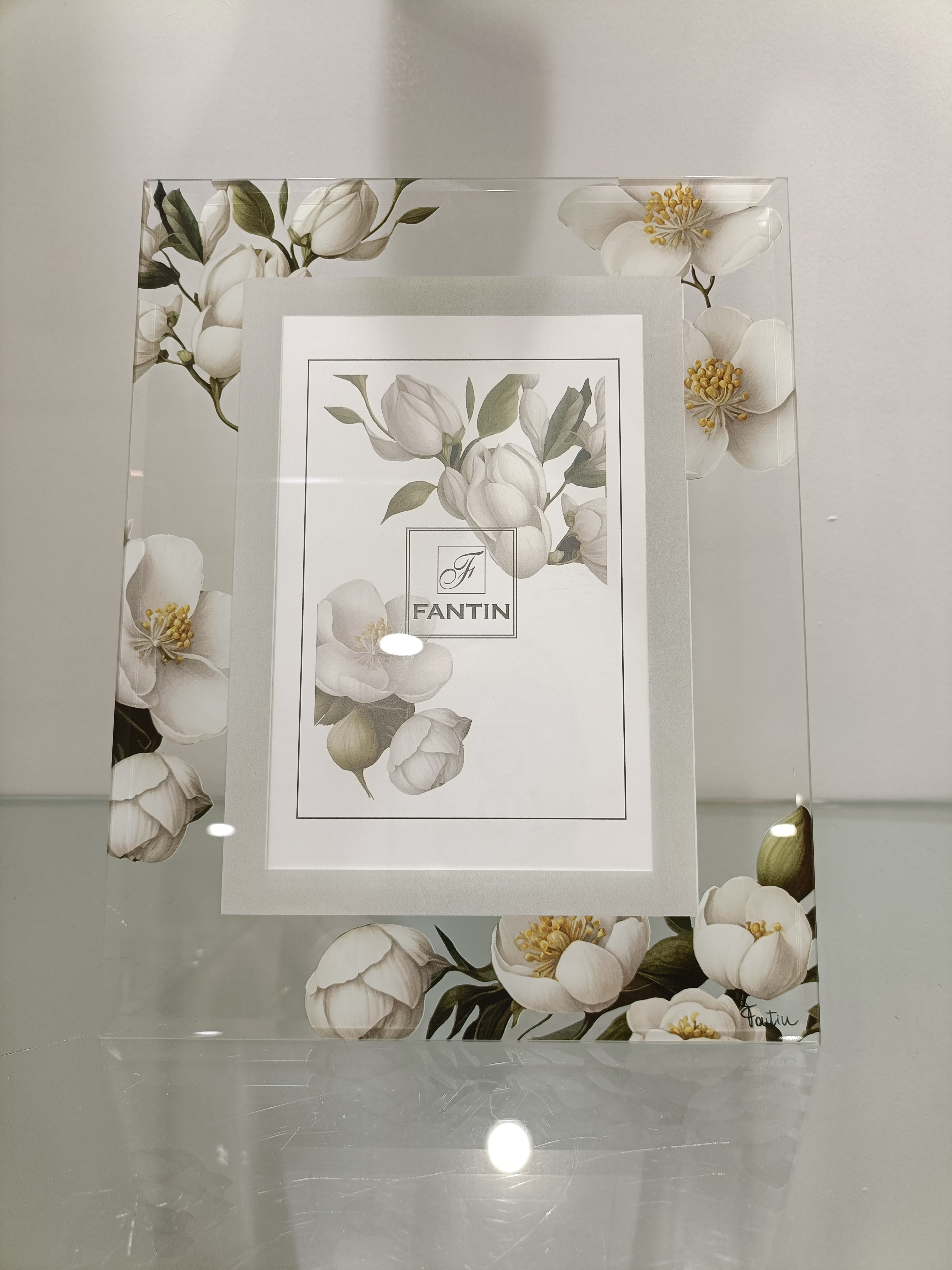 Fantin Argenti Portafoto Vetro Ramo Fiorito