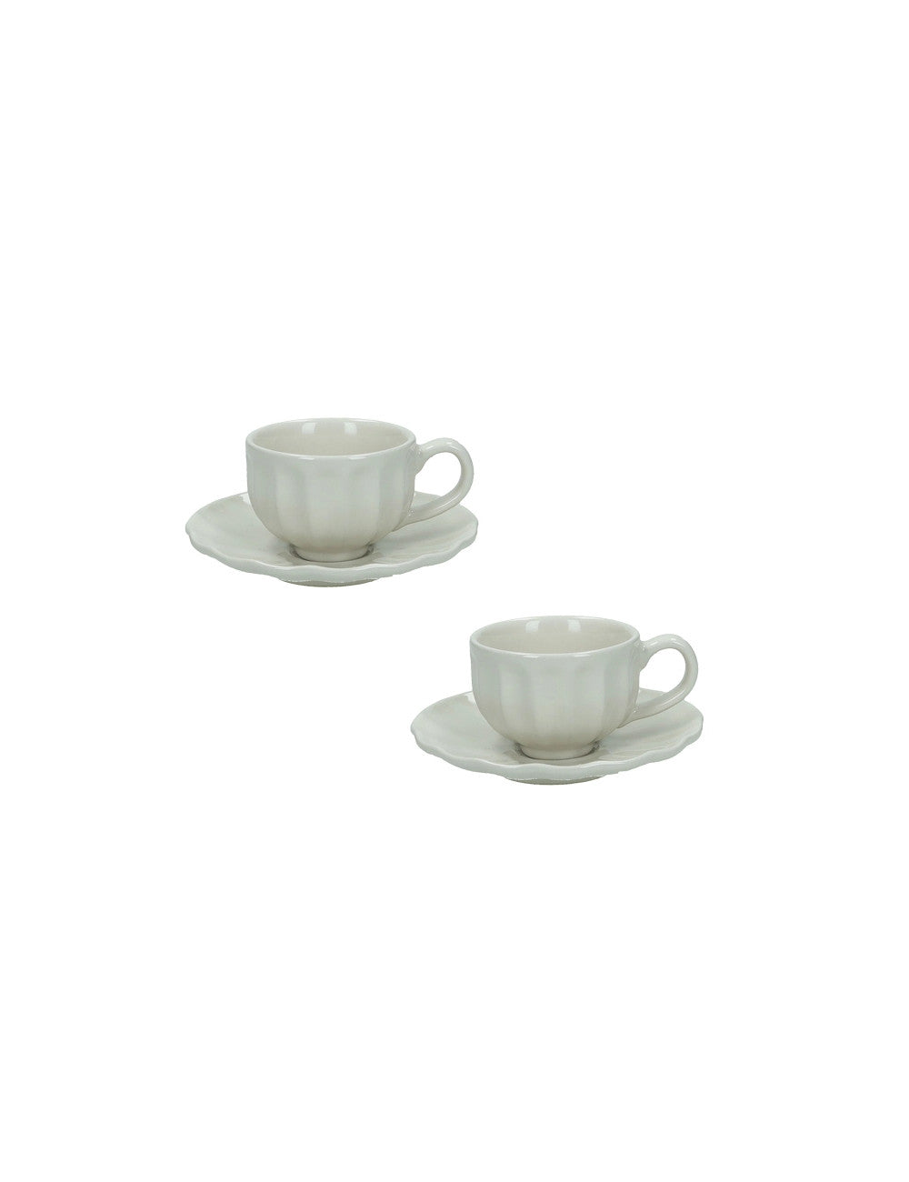 TAZZINA CAFFE' CALIPSO AVORIO SET 2 PZ STONEWARE