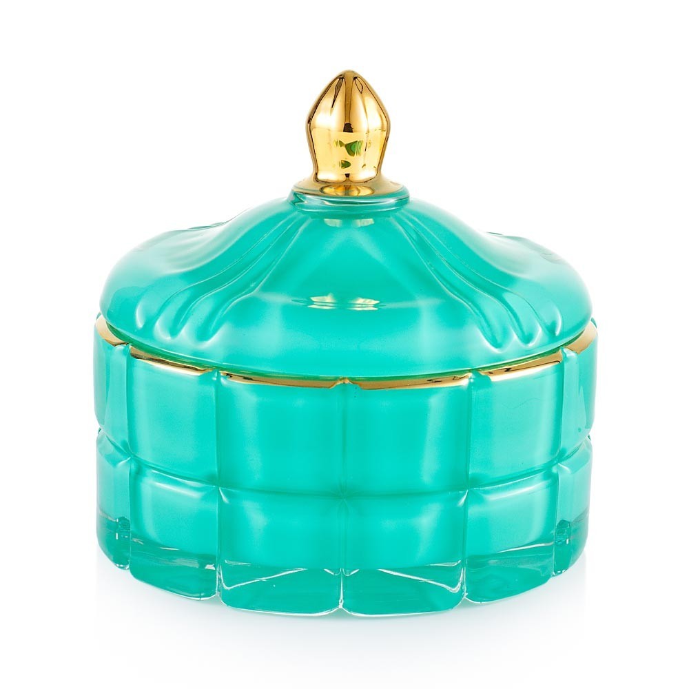 Tresors scatola decorativa verde EMO 10,4x10,4x10,3