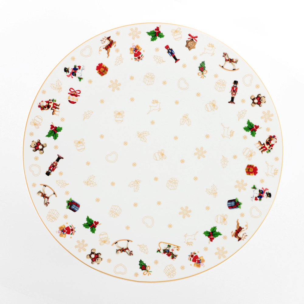 Piatto Panettone 28cm Toys Natale