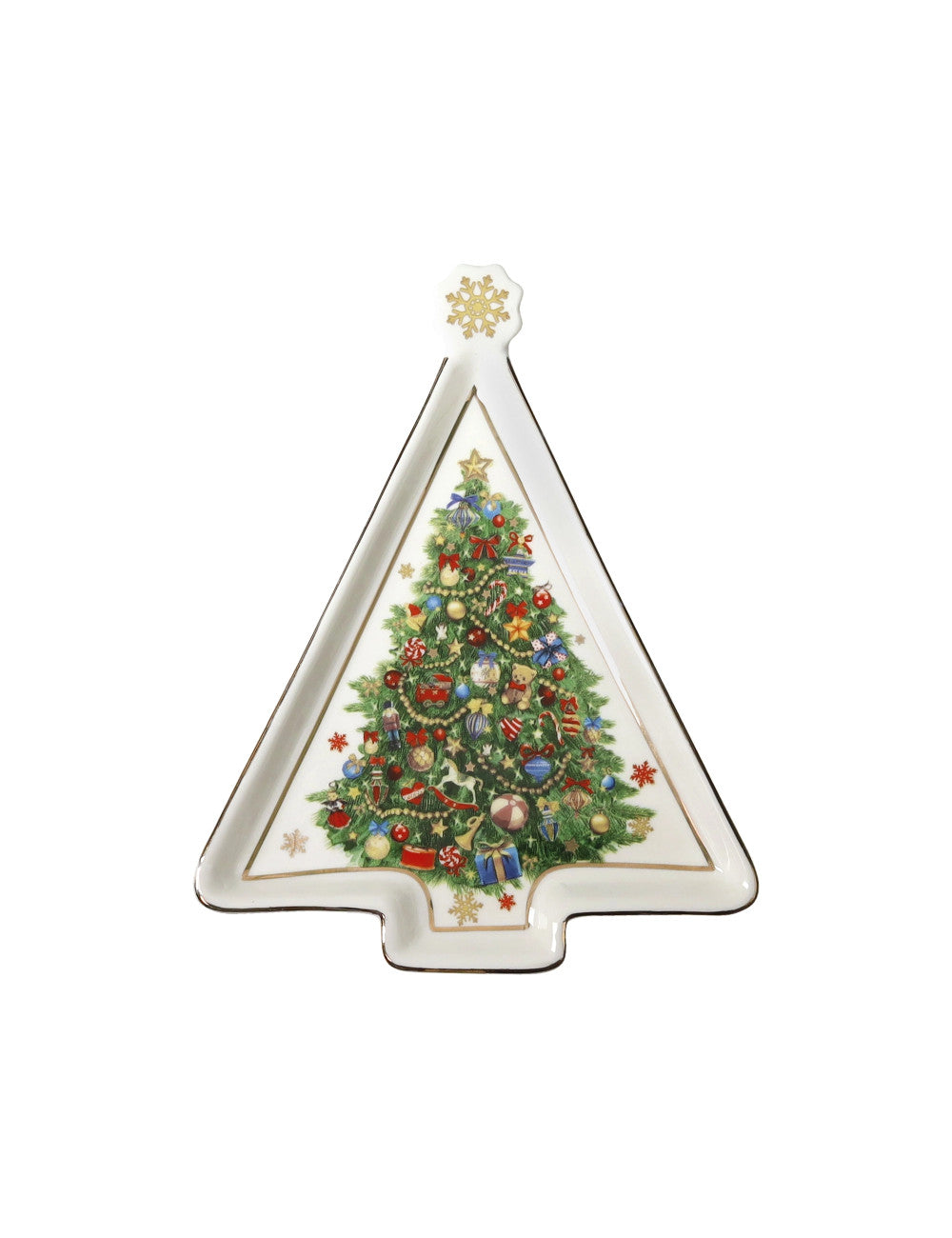 Vassoietto Christmas albero c/stella new bone china