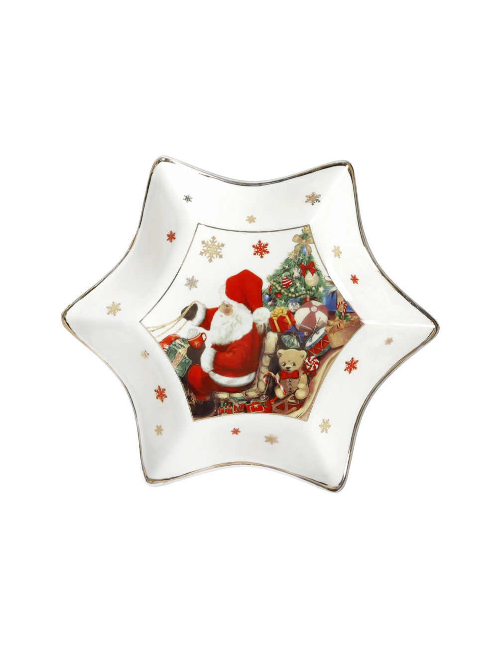 Vassoietto Christmas stella new bone china